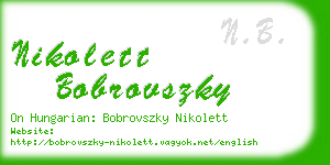 nikolett bobrovszky business card